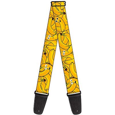 Buckle-Down Correa de guitarra Bananas apiladas dibujos animados amarillos 2 pulgadas de ancho () Buckle-Down Correa de guitarra Bananas apiladas dibujos animados amarillos 2 pulgadas de ancho ()