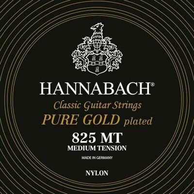 Hannabach Cuerdas Para Guitarra Clasica, Serie 825 Tension Media Dorado Especial Juego completo Hannabach Cuerdas Para Guitarra Clasica, Serie 825 Tension Media Dorado Especial Juego completo