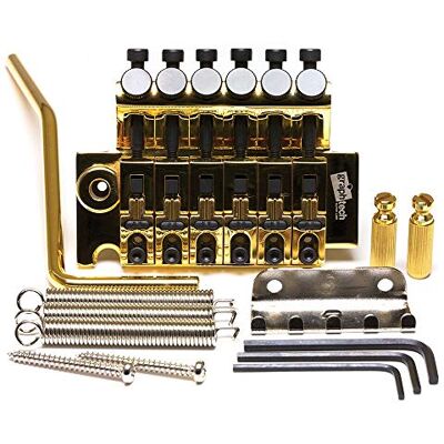 Graph Tech PS GT 0080 Cadena de ahorro G0 Puente Floyd Rose con inserciones de oro Graph Tech PS GT 0080 Cadena de ahorro G0 Puente Floyd Rose con inserciones de oro