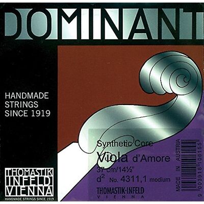 Thomastik-Infeld Thomastik Cuerda para viola d'amore Dominant escala 37cm cuerda La melodicas, entorchado en perlon Thomastik-Infeld Thomastik Cuerda para viola d'amore Dominant escala 37cm cuerda La melodicas, entorchado en perlon