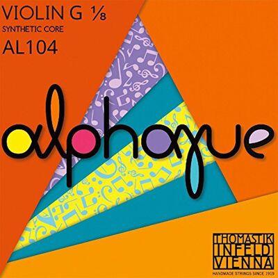 Thomastik-Infeld Thomastik cuerda suelta para violín alphayue 1/8, escala 240mm/9.4" núcleo sintético cuerda entorchado de monel. Thomastik-Infeld Thomastik cuerda suelta para violín alphayue 1/8, escala 240mm/9.4" núcleo sintético cuerda entorchado de monel.