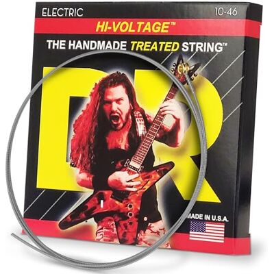 DR Strings Electric Guitar Strings, Dimebag Darrell Signature, Treated Nickel-Plated, 10-46 DR Strings Electric Guitar Strings, Dimebag Darrell Signature, Treated Nickel-Plated, 10-46
