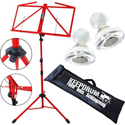 keepdrum mus3rd Ordenador staender Rojo con funda + 10 unidades para atril Imanes MG10 keepdrum mus3rd Ordenador staender Rojo con funda + 10 unidades para atril Imanes MG10