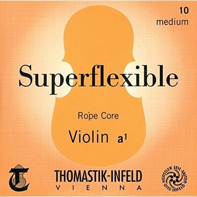 Thomastik-Infeld Thomastik Cuerda para violín 4/4 Superflexible cuerda Re núcleo de cuerda, entorchado acero cromo, mediana Thomastik-Infeld Thomastik Cuerda para violín 4/4 Superflexible cuerda Re núcleo de cuerda, entorchado acero cromo, mediana