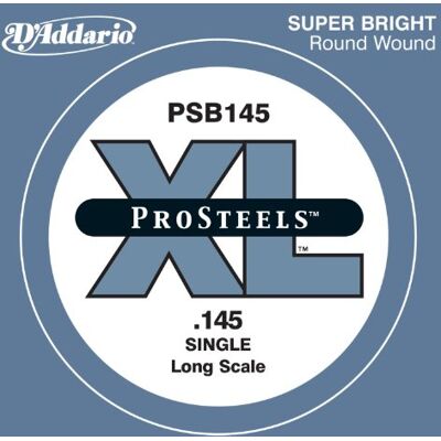 D'Addario ProSteels, cuerda individual para bajo, escala larga, .145 D'Addario ProSteels, cuerda individual para bajo, escala larga, .145
