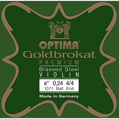 Optima Cuerdas para violín Goldbrocade Premium latón chapado 4/4 Mi 0,24 K x-light Optima Cuerdas para violín Goldbrocade Premium latón chapado 4/4 Mi 0,24 K x-light