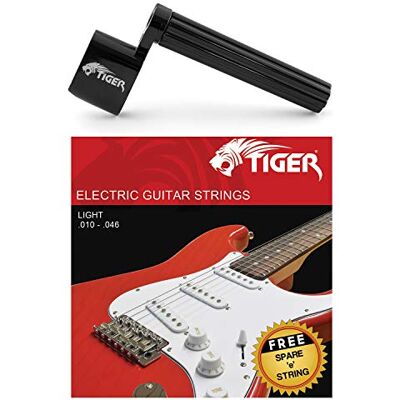 Tiger Cuerdas para guitarra eléctrica y cuerda Tiger Cuerdas para guitarra eléctrica y cuerda