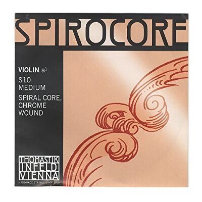 Thomastik-Infeld Spirocore Cuerda de violín La 4/4 – Cuerda individual (), núcleo de cable en espiral, entorchado de acero cromado, tensión media Thomastik-Infeld Spirocore Cuerda de violín La 4/4 – Cuerda individual (), núcleo de cable en espiral, entorchado de acero cromado, tensión media
