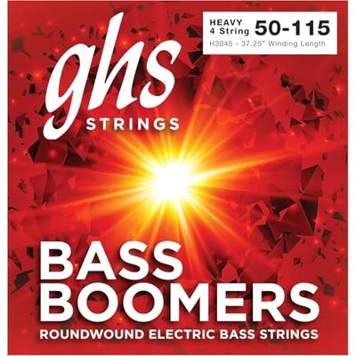 GHS Strings ghs H3045 Juego de cuerdas para bajo eléctrico, 050-115 GHS Strings ghs H3045 Juego de cuerdas para bajo eléctrico, 050-115