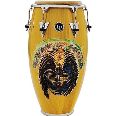 Latin Percussion Conga Santana Africa Speaks Conga 11 3/4" , Amarillo vibrante, Hardware cromado Latin Percussion Conga Santana Africa Speaks Conga 11 3/4" , Amarillo vibrante, Hardware cromado