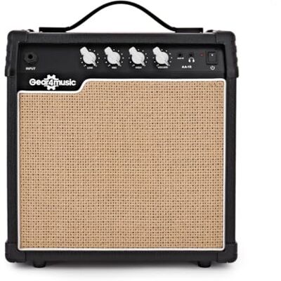 gear4music Amplificador de Práctica de 15 W para Guitarra Acústica de Ampli Compacto 15W para Instrumentos Electroacústicos, Moldea su Tono con EQ 3 Bandas, Ligero gear4music Amplificador de Práctica de 15 W para Guitarra Acústica de Ampli Compacto 15W para Instrumentos Electroacústicos, Moldea su Tono con EQ 3 Bandas, Ligero