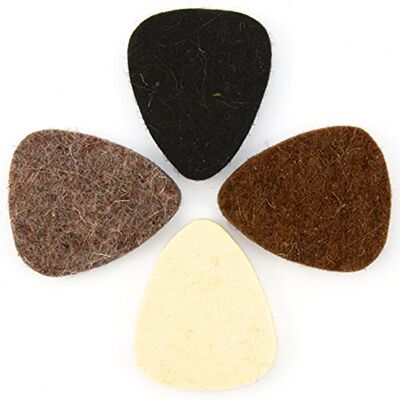 Timber Tones Felt Tones FTMT4 Pack de 4 púas de fieltro para ukelele, multicolor Timber Tones Felt Tones FTMT4 Pack de 4 púas de fieltro para ukelele, multicolor