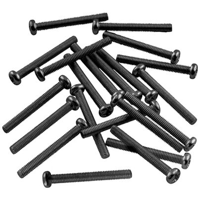 Musiclily Basic M3x25mm 20 Tornillos para Pastilla Humbucker y Marco Negro Métrico, Cabeza Redonda,para Guitarra Eléctrica de Importación Musiclily Basic M3x25mm 20 Tornillos para Pastilla Humbucker y Marco Negro Métrico, Cabeza Redonda,para Guitarra Eléctrica de Importación