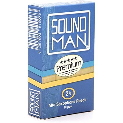 soundman 10 Cañas de Lengüeta para Saxofón Alto (2,5) soundman 10 Cañas de Lengüeta para Saxofón Alto (2,5)
