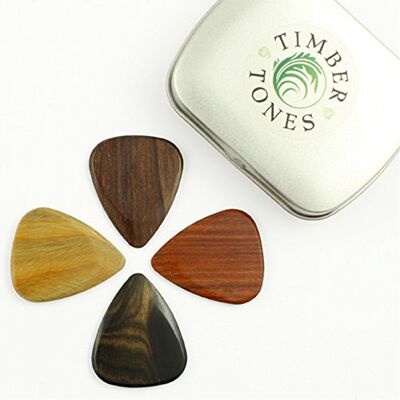 Timber Tones Picks TTEGT4 Púa Madera Tonos Guitarras eléctricas (Estaño de 4) Timber Tones Picks TTEGT4 Púa Madera Tonos Guitarras eléctricas (Estaño de 4)