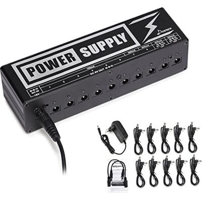 Donner DP-2 Fuente de Alimentación para Pedal de Efectos para Guitarra Portable, con Adaptador y Cables de Alimentación, Versión Avanzada Donner DP-2 Fuente de Alimentación para Pedal de Efectos para Guitarra Portable, con Adaptador y Cables de Alimentación, Versión Avanzada