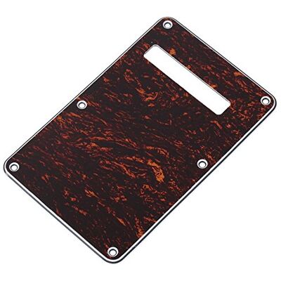 Desconocido marrón brillante 6 agujeros 3ply PVC parte trasera Guitarra Tremolo primavera cavidad cubierta placa de arañazos Desconocido marrón brillante 6 agujeros 3ply PVC parte trasera Guitarra Tremolo primavera cavidad cubierta placa de arañazos