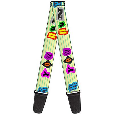 Buckle-Down Correa para guitarra con hebilla – Punk You almohadilla legal/color completo – 5 cm de ancho – 74 cm de longitud Buckle-Down Correa para guitarra con hebilla – Punk You almohadilla legal/color completo – 5 cm de ancho – 74 cm de longitud
