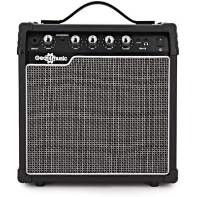 gear4music Amplificador de Guitarra Eléctrica de 15 W Ampli Compacto 15W para Práctica y Actuaciones, Moldea tu Tono con EQ 3 Bandas, Ligero gear4music Amplificador de Guitarra Eléctrica de 15 W Ampli Compacto 15W para Práctica y Actuaciones, Moldea tu Tono con EQ 3 Bandas, Ligero