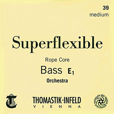 Thomastik-Infeld Thomastik cuerda para Contrabajo 3/4 Superflexible cuerda La núcleo de cable de acero, entorchado cromo, afinación orquesta, medio Thomastik-Infeld Thomastik cuerda para Contrabajo 3/4 Superflexible cuerda La núcleo de cable de acero, entorchado cromo, afinación orquesta, medio