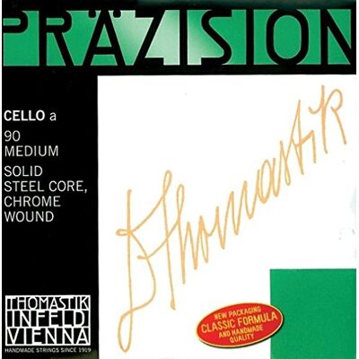 Thomastik-Infeld Thomastik Cuerda para Violonchelo 1/2 Precisión cuerda Re núcleo sólido de acero entorchado acero cromado, medio Thomastik-Infeld Thomastik Cuerda para Violonchelo 1/2 Precisión cuerda Re núcleo sólido de acero entorchado acero cromado, medio