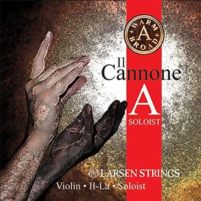 LARSEN STRINGS Cuerdas de violín II Cannone Violín 4/4 Soloist Cuerda suelta A Warm & Broad, núcleo de nylon de fibra multifilamento, entrelazada con aluminio, tensión 6,10/13,42 LARSEN STRINGS Cuerdas de violín II Cannone Violín 4/4 Soloist Cuerda suelta A Warm & Broad, núcleo de nylon de fibra multifilamento, entrelazada con aluminio, tensión 6,10/13,42
