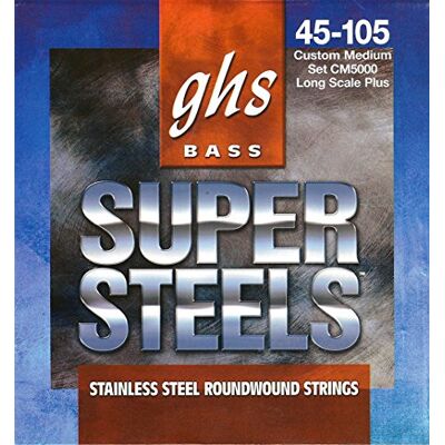 GHS Strings GHS SS 5000 CM Custom Media Super Steels ENTORCHADO REDONDO (Escala Larga) GHS Strings GHS SS 5000 CM Custom Media Super Steels ENTORCHADO REDONDO (Escala Larga)