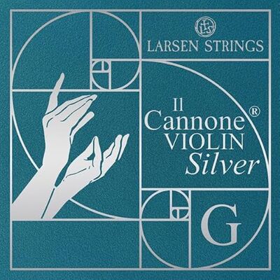 LARSEN STRINGS Cuerdas para violín 4/4 Il Cannone Silver Cuerda individual SOL silver: Núcleo de nylon multifilamento, Enrollado en hilo plano de plata pura LARSEN STRINGS Cuerdas para violín 4/4 Il Cannone Silver Cuerda individual SOL silver: Núcleo de nylon multifilamento, Enrollado en hilo plano de plata pura