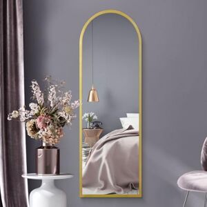 MirrorOutlet Espejo de Pared Moderno de Metal arqueado Grande Dorado de Longitud Completa, 160 x 53 cm, Adecuado para Dormitorio, Sala de Estar, vestidor y Espacios de Estar. MirrorOutlet Espejo de Pared Moderno de Metal arqueado Grande Dorado de Longitud Completa, 160 x 53 cm, Adecuado para Dormitorio, Sala de Estar, vestidor y Espacios de Estar.