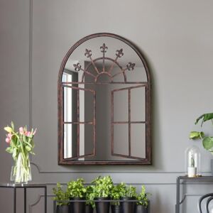 MirrorOutlet The Kirkby Espejo de Pared arqueado con Marco de Metal rústico Estilo Ventana de Iglesia de 35 x 27 Pulgadas (89 cm x 69 cm) Espejo de Cristal con Respaldo Negro para Todo Tipo de MirrorOutlet The Kirkby Espejo de Pared arqueado con Marco de Metal rústico Estilo Ventana de Iglesia de 35 x 27 Pulgadas (89 cm x 69 cm) Espejo de Cristal con Respaldo Negro para Todo Tipo de