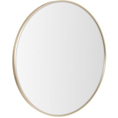 LOLAhome Espejo de Pared Redondo con Marco de Aluminio Dorado de 80 cm Espejo de estilo moderno y sencillo para decoración, recibidor, baño, dormitorio y vestidor. Incluye anilla para colgar LOLAhome Espejo de Pared Redondo con Marco de Aluminio Dorado de 80 cm Espejo de estilo moderno y sencillo para decoración, recibidor, baño, dormitorio y vestidor. Incluye anilla para colgar