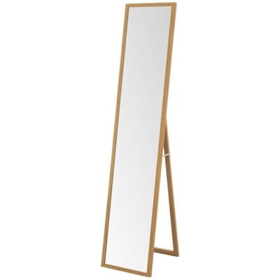 LOLAhome Espejo de pie de cuerpo entero con marco de madera natural de 153x33 cm Soporte plegable. Ideal para vestidor, dormitorio y entrada. Diseño moderno y estable. LOLAhome Espejo de pie de cuerpo entero con marco de madera natural de 153x33 cm Soporte plegable. Ideal para vestidor, dormitorio y entrada. Diseño moderno y estable.