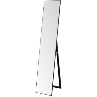 LOLAhome Espejo de pie de cuerpo entero con marco de madera negro de 151x31 cm Soporte plegable. Marco estrecho. Ideal para vestidor, dormitorio y entrada. Diseño moderno y estable. LOLAhome Espejo de pie de cuerpo entero con marco de madera negro de 151x31 cm Soporte plegable. Marco estrecho. Ideal para vestidor, dormitorio y entrada. Diseño moderno y estable.