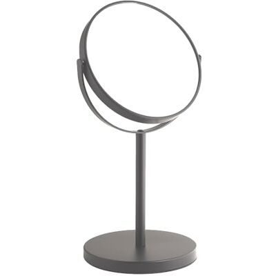 Gedy Anna Espejo de Aumento, Espejo Maquillaje; 2 Caras, 5X, Gun Metal, Metal y Cristal, 18 x 14,9 x 34,3 cm Gedy Anna Espejo de Aumento, Espejo Maquillaje; 2 Caras, 5X, Gun Metal, Metal y Cristal, 18 x 14,9 x 34,3 cm