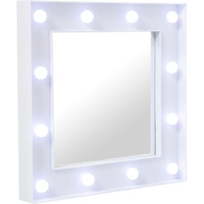 DRW Espejo de baño acrilico con iluminacionde led Variable en Blanco 31x4x31cm DRW Espejo de baño acrilico con iluminacionde led Variable en Blanco 31x4x31cm