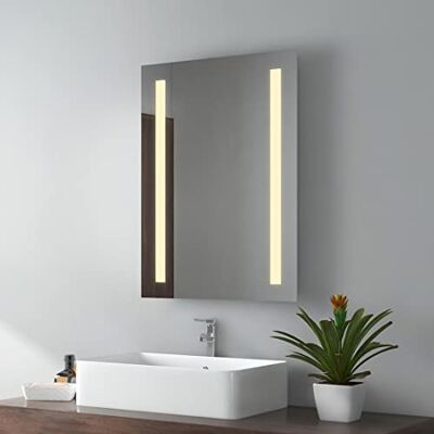 EMKE Espejo de baño con iluminación led, IP44, 50 x 70 cm EMKE Espejo de baño con iluminación led, IP44, 50 x 70 cm