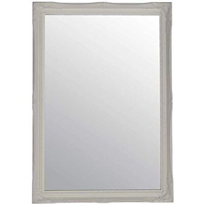 MirrorOutlet Mirror Espejo de Pared Grande con diseño Antiguo, Color Blanco MirrorOutlet Mirror Espejo de Pared Grande con diseño Antiguo, Color Blanco