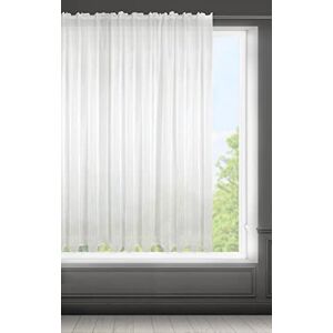 Eurofirany Lucy Cortina de Velo Liso Transparente con Trenza de Fruncido 1 ud. para Dormitorio, Salón Elegante 100% Poliéster Eurofirany Lucy Cortina de Velo Liso Transparente con Trenza de Fruncido 1 ud. para Dormitorio, Salón Elegante 100% Poliéster