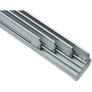 GARDINIA - 2250 - 4-trazas - aluminio plateado - Rail de cortinas GARDINIA - 2250 - 4-trazas - aluminio plateado - Rail de cortinas