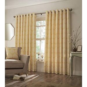 Paoletti 1 Cortinas con Ojales Horto Ringtop, Jacquard, Ocre, 229 x 137cm Paoletti 1 Cortinas con Ojales Horto Ringtop, Jacquard, Ocre, 229 x 137cm