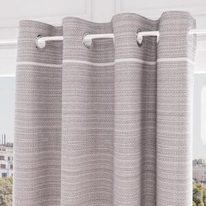 Cortina de algodón reciclado Soleil d'Ocre - Rayas discretas - 135x300 cm Cortina de algodón reciclado Soleil d'Ocre - Rayas discretas - 135x300 cm