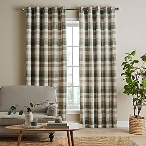 Catherine Lansfield - Brushed Cotton Thermal Check - Verde - Curtains Catherine Lansfield - Brushed Cotton Thermal Check - Verde - Curtains