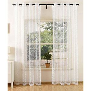 Cortina de Malla Blanca - 245x140cm - Estilo Moderno Cortina de Malla Blanca - 245x140cm - Estilo Moderno