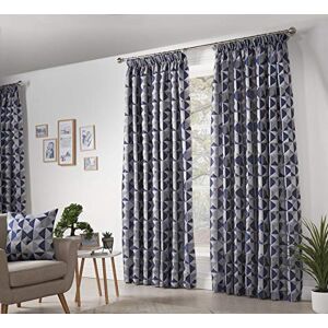 Skandi Cortinas Plisadas a lápiz con Forro de Tela Jacquard Azul Marino 90 x 108 Pulgadas Skandi Cortinas Plisadas a lápiz con Forro de Tela Jacquard Azul Marino 90 x 108 Pulgadas