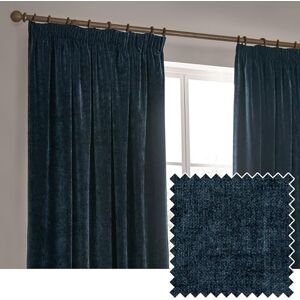 Cortinas de terciopelo de chenilla azul marino - Pesadas y listas Cortinas de terciopelo de chenilla azul marino - Pesadas y listas