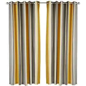 Fusion Cojín de Rayas Whitworth, 100% algodón, Forro: 52% poliéster y 48% algodón., Ocre, Curtains: 66" Width x 90" Drop (168 x 229cm) Fusion Cojín de Rayas Whitworth, 100% algodón, Forro: 52% poliéster y 48% algodón., Ocre, Curtains: 66" Width x 90" Drop (168 x 229cm)