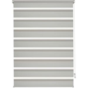 Gardinia Estor Enrollable Doble EASYFIX con Riel de Montaje, Estor Enrollable de Tiro Lateral, Franjas Transparentes y Opacas, Ajusto Continuo, Gris, 90 x 220 cm Gardinia Estor Enrollable Doble EASYFIX con Riel de Montaje, Estor Enrollable de Tiro Lateral, Franjas Transparentes y Opacas, Ajusto Continuo, Gris, 90 x 220 cm