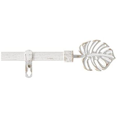 Douceur d'Intérieur Juego de Barras para Cortinas Exterior - Tropie, 19 mm, 120-210 cm, Blanco/dorado Douceur d'Intérieur Juego de Barras para Cortinas Exterior - Tropie, 19 mm, 120-210 cm, Blanco/dorado