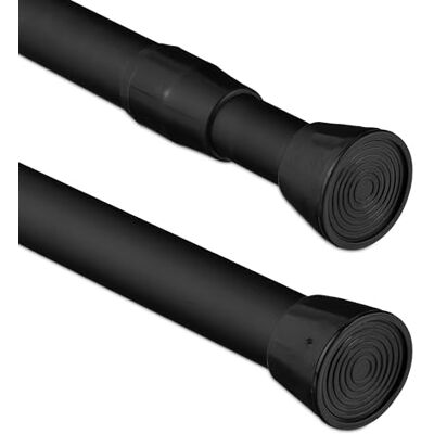 Relaxdays Barra de Cortina Extensible de Acero Inoxidable - Negro - Tipo de Cortina Relaxdays Barra de Cortina Extensible de Acero Inoxidable - Negro - Tipo de Cortina