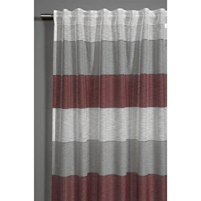 GARDINIA - Cortina con Ojetes Ocultos y Cinta - Rojo 140 x 245 cm GARDINIA - Cortina con Ojetes Ocultos y Cinta - Rojo 140 x 245 cm